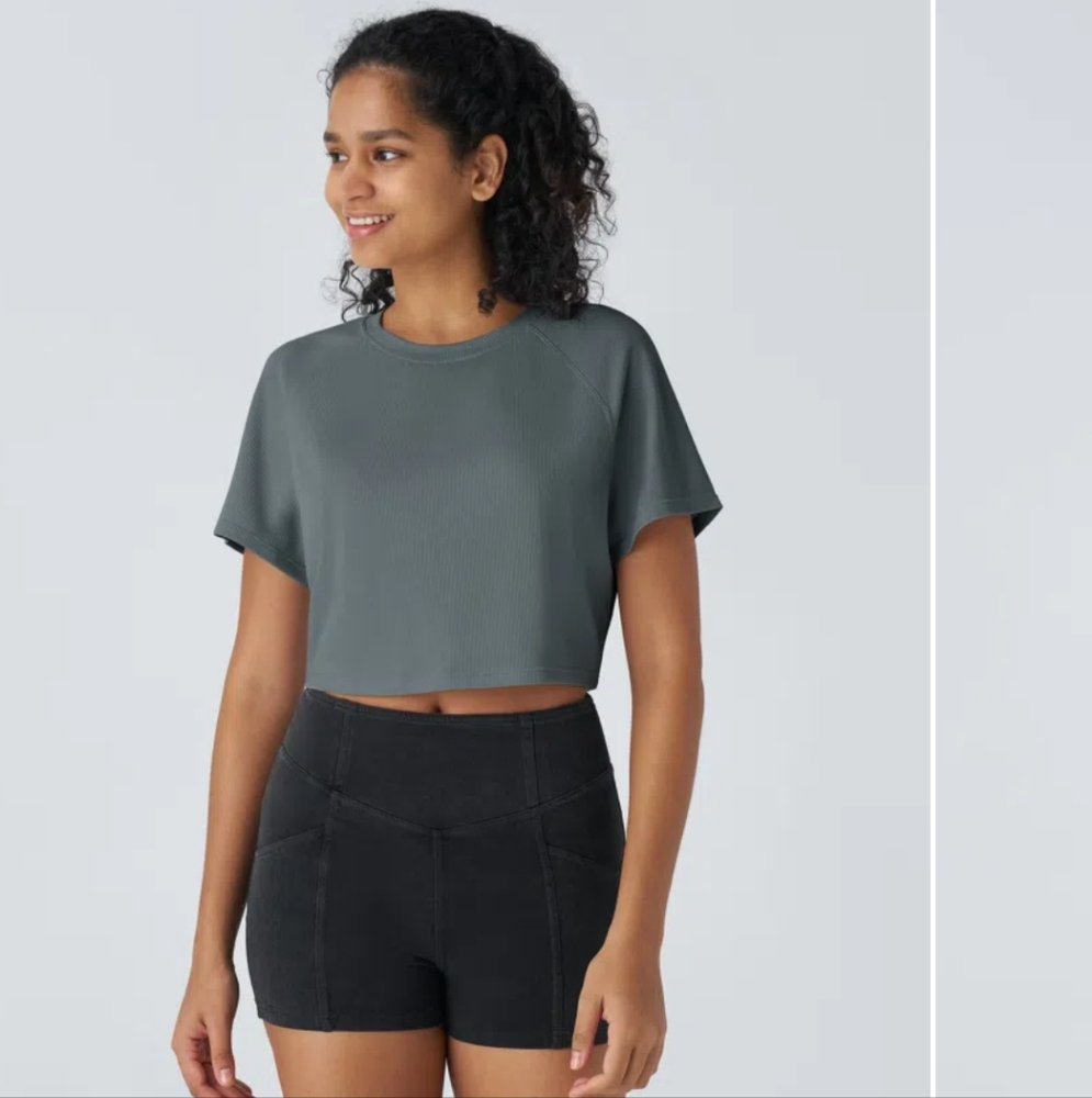 Halara Grey Crop Top
